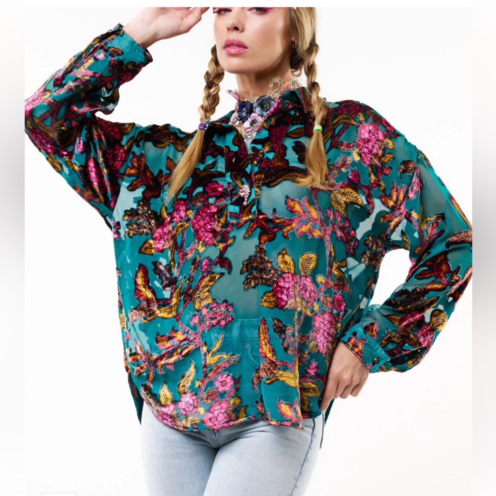 NWT Aratta Holiday Jewels Blouse
